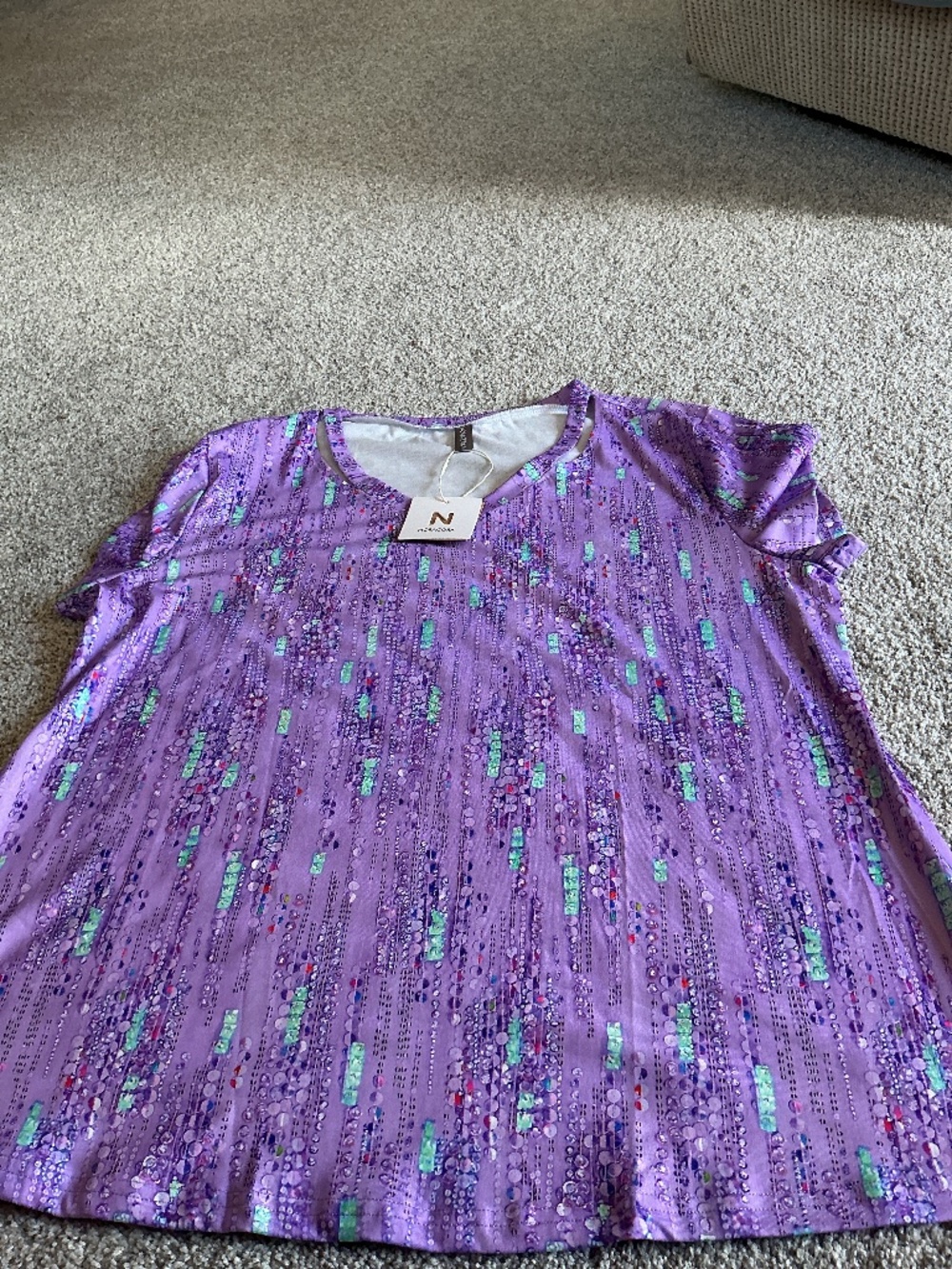 Nora Cora 2X Purple Print Tunic